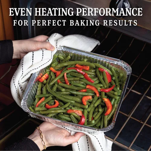 Miniatura 3 de PLASTICPRO Moldes desechables cuadrados de papel de aluminio de 8'' x 8'' x 2'' pulgadas para hornear - Utensilios de repostería perfectos