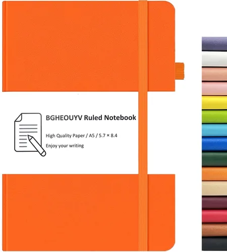 Miniatura 8 de Cuaderno Diario, Cuaderno Universitario Rayado A5 160 Páginas, Diarios de Tapa Dura para Escribir, Cuadernos para Trabajo Oficina Escuela Mujeres