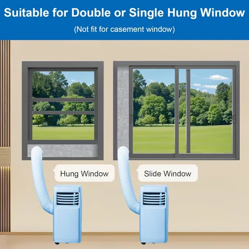 Miniatura 4 de Paquete de 3 paneles de espuma aislados para ventilación de ventana de aire acondicionado portátil, paneles de sellado de aislamiento de doble capa