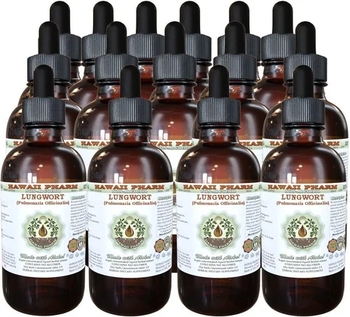 Miniatura 5 de Hawaii Pharm Lungwort Extracto líquido sin alcohol, grado profesional, pulmonaria lote pequeño (Pulmonaria officinalis), glicerita de hoja seca, 32