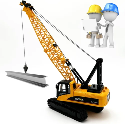 Miniatura 8 de Gemini&Genius Juguetes de grúa para niños, vehículos de construcción, grúa, equipo de construcción de juguete de camión, regalo ideal para niños