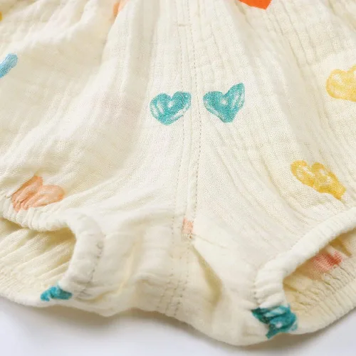 Miniatura 6 de MYGBCPJS - Conjunto de 3 shorts sueltos de algodón de lino para bebés, shorts holgados
