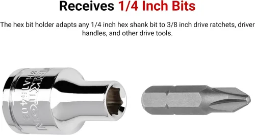Miniatura 5 de TEKTON Unidad de 3/8 pulgadas x 1/4 pulgada hexagonal magnético soporte de broca SHA15402