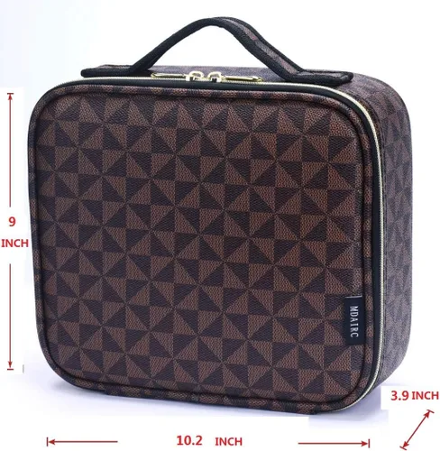 Miniatura 3 de Estuche de maquillaje de viaje, estuche organizador de cosméticos de maquillaje, bolsa de almacenamiento portátil para artistas con divisores