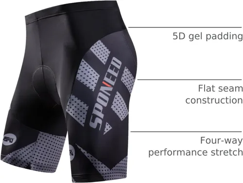 Miniatura 126 de sponeed Pantalones cortos de ciclismo para hombre, pantalones acolchados para ciclismo, ropa de ciclismo