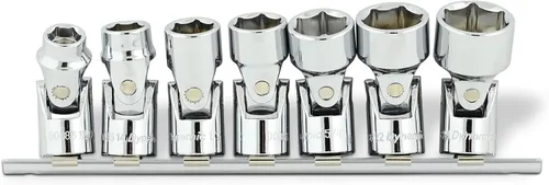 Miniatura 4 de Dynamic Herramientas 3/8" Drive 7 Pieza 6 Puntos SAE, Conjunto Universal Flex Socket Set, 3/8" - 3/4