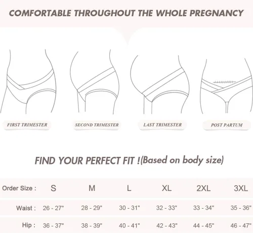 Miniatura 6 de INNERSY Bragas de maternidad de algodón para mujer, talla grande, ropa interior de embarazo multipack