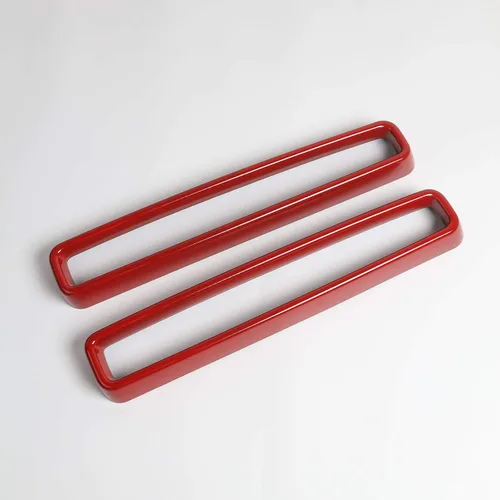 Miniatura 2 de Voodonala para insertos de rejilla delantera Challenger para accesorios Dodge Challenger 2015-2022, ABS rojo 2 piezas
