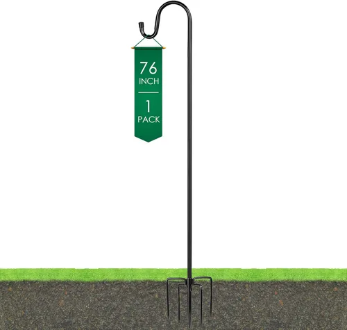 Miniatura 16 de Ottsuls Ganchos de pastor ajustables para comedero de pájaros, farol, gancho para plantas, estaca de jardín, soporte para plantas para cesta