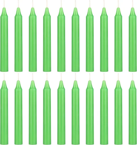 Miniatura 17 de SRG 40 mini velas cónicas color azul claro sin perfume, 4 pulgadas de alto x 1/2 pulgada de diámetro, ideal para lanzar campanadas, rituales