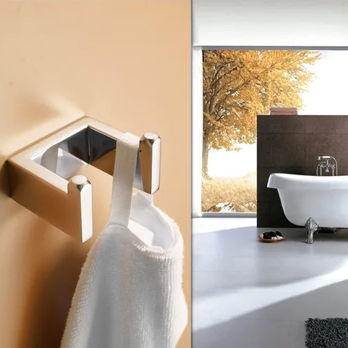 Miniatura 6 de Fapully Juego de accesorios de baño de 5 piezas de acero inoxidable montado en la pared, acabado cromado pulido Cromo pulido