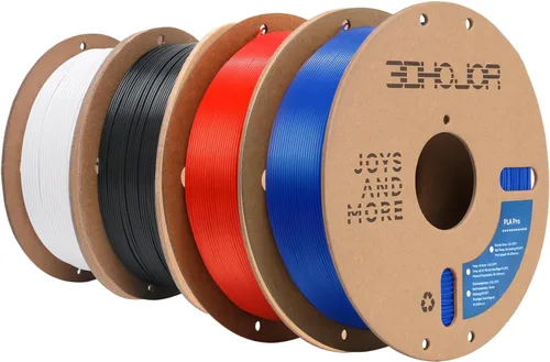 Miniatura 68 de 3DHoJor PLA+ 3D Printer Filament Bundle, Multicolor PLA+ Filament 1.75mm, Vacuum Packed, 0.25kg*8 Pack, 2kg Total, Black+Bone