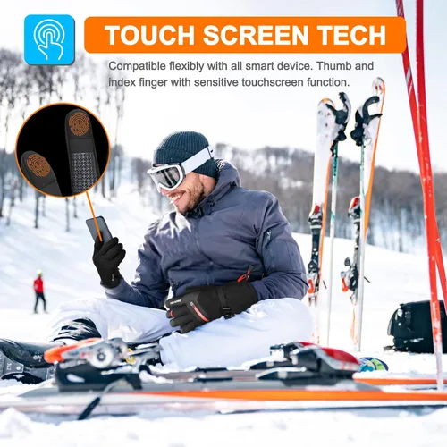 Miniatura 3 de Cevapro -40 Winter Gloves Waterproof Ski Gloves 3M Insulated Snowboard Gloves
