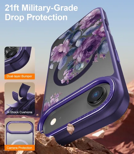 Miniatura 442 de Goodon para iPhone 15 Pro Max con protector de pantalla de privacidad, compatible con Magsafe, funda translúcida mate a prueba de golpes - Linda