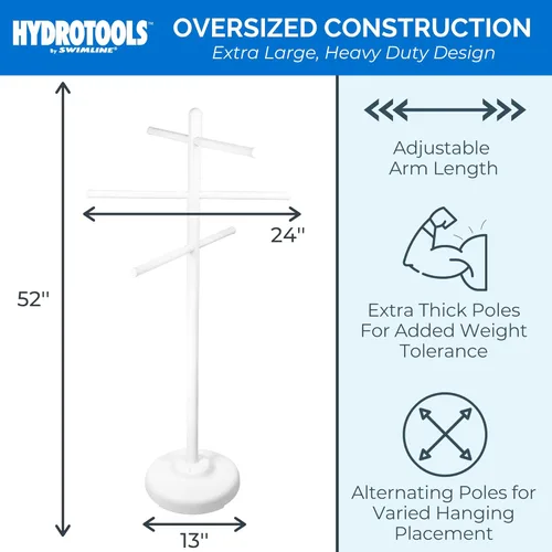 Miniatura 5 de HydroTools de Swimline perchero para toallas para el costado de la alberca