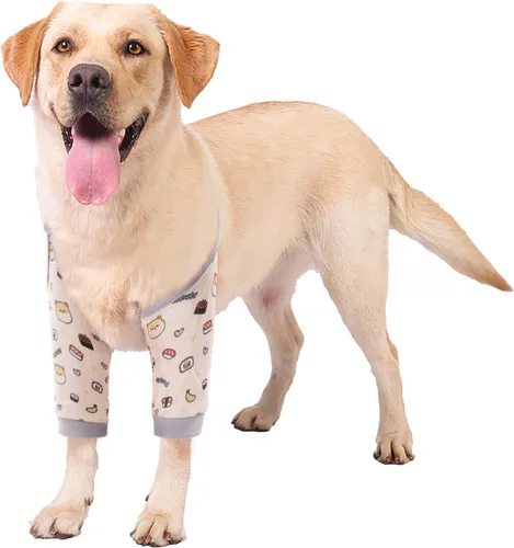 ROZKITCH Manga de pierna para cirugía de perro para piernas delanteras, evita lamer heridas, codo y rodillera, manga de pierna de perro para dejar