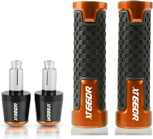 Miniatura 3 de Accesorios de motocicleta Empuñaduras de mano Manillar Bar Sets Agarraderas Extremos de 7/8 '' 0.866 in para Yamaha XT660R 2004 2005 2006 2007-2016