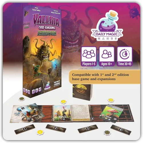 Miniatura 12 de Valeria Card Kingdoms Juego de mesa – Estrategia y rodar dados con gestión de recursos – Diversión para adolescentes, adultos, noche