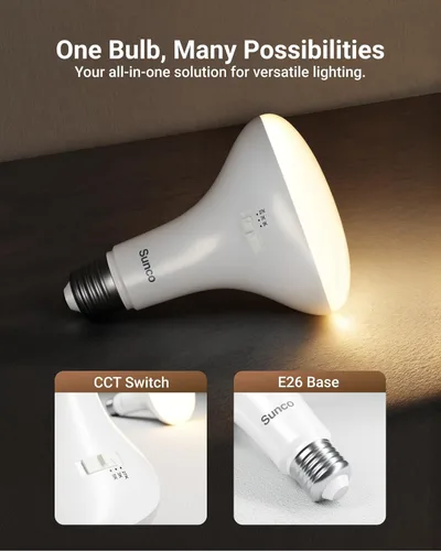 Miniatura 2 de Sunco - Paquete de 12 bombillas LED BR30, bombillas empotradas, bombilla de inundación para interiores, 850 LM, 11 W (equivalente a 65 W), CCT
