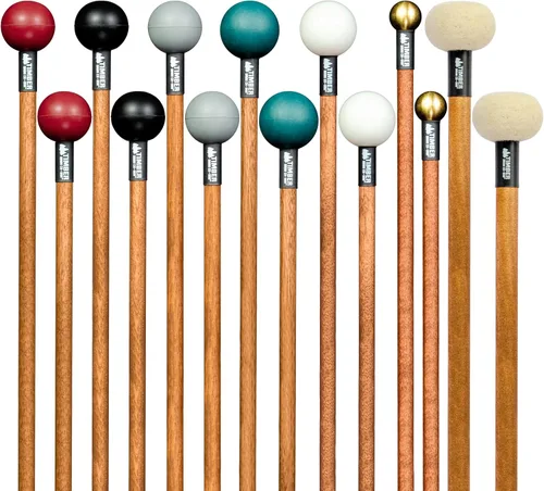 Miniatura 9 de Timber Drum Co. Paquete de Mazos de Percusión — ENSAMBLADO EN EE.UU. — Baquetas para Marimba, Redoble de Platillos, Glockenspiel, Bloque de Madera