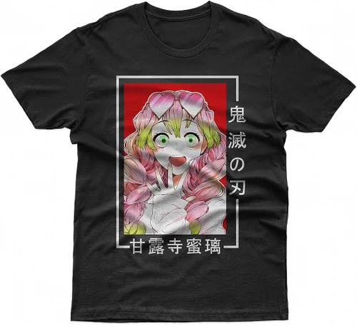 68VX Tees Mitsuri Kanroji Shirt, Demon Slayer Kimetsu no Yaiba Shirt, Hashira manga corta camiseta, anime Tee, manga camiseta para hombres - mujeres