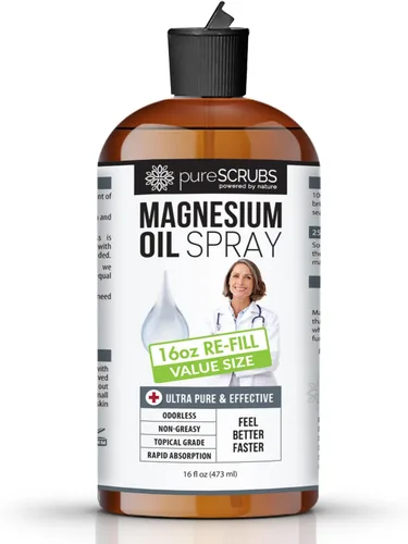 Miniatura 9 de Spray tópico puro de aceite de magnesio de acción rápida para pies, piel, cuerpo, absorción ultra rápida para una mejor salud, salmuera pura