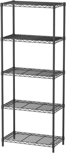 Miniatura 29 de Golpart Estantes de almacenamiento ajustables de 3 niveles, estante de metal resistente, estantería de alambre, estante organizador para el hogar