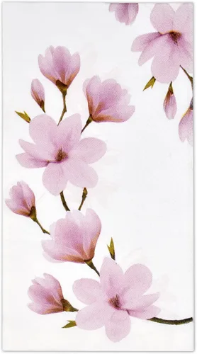 Gift Boutique Servilletas de papel de magnolia rosa desechables florales para primavera, baño, boda, cumpleaños, fiesta de té, decoración de baby