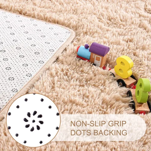 Miniatura 5 de Noahas - Alfombras de área esponjosas, alfombra afelpada, estética, suave y antideslizante para habitación, sala de estar, dormitorio, guardería