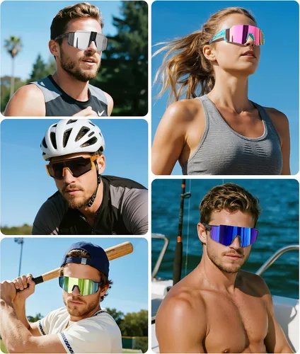 Miniatura 2 de STORYCOAST Lentes de sol deportivos polarizados para hombres y mujeres, para conducir, pesca, ciclismo, bicicleta de montaña, protección UV400
