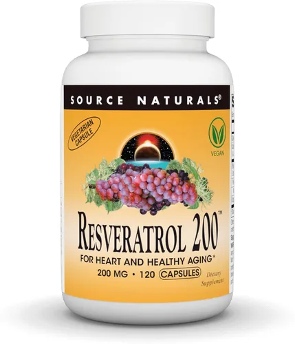 Miniatura 10 de Source Naturals Resveratrol 200 mg para el Corazón y el Envejecimiento Saludable - 30 Cápsulas Vegetarianas
