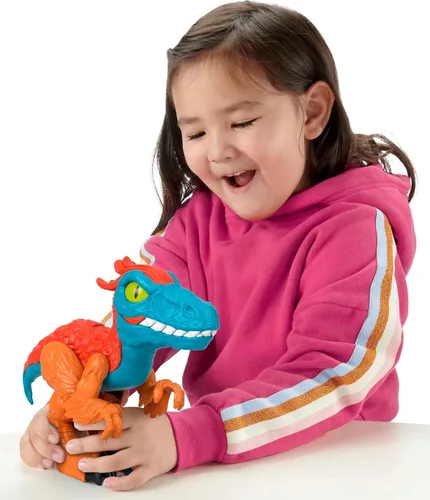 Miniatura 2 de Fisher-Price Imaginext Jurassic World Dominion - Juguete de dinosaurio Pyroraptor XL Poseable de 10 pulgadas para juegos de simulación, niños a