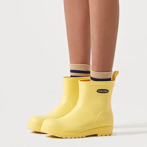 Miniatura 4 de Planone Botas cortas de lluvia para mujer, zapatos de jardín impermeables, botas de lluvia antideslizantes para mujer, plantillas cómodas, elegantes