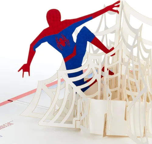 Miniatura 6 de Hallmark Tarjeta de cumpleaños desplegable de Spider-Man (Alguien Increíble Como Tú) Tarjeta 3D Signature Paper Wonder Azul