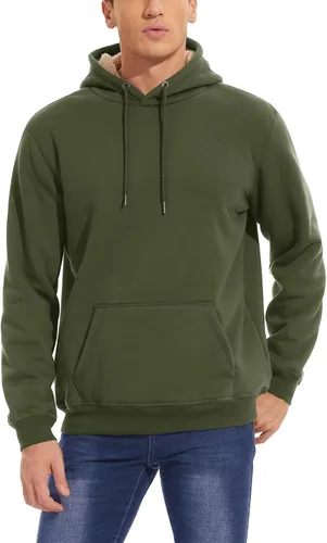 Miniatura 2 de MAGCOMSEN Sudadera con capucha de forro polar Sherpa para hombre