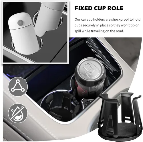 Miniatura 4 de 2 piezas de inserto para portavasos de coche, inserto para portavasos de coche 2026 mejorado con brazo de sujeción adaptable, portavasos