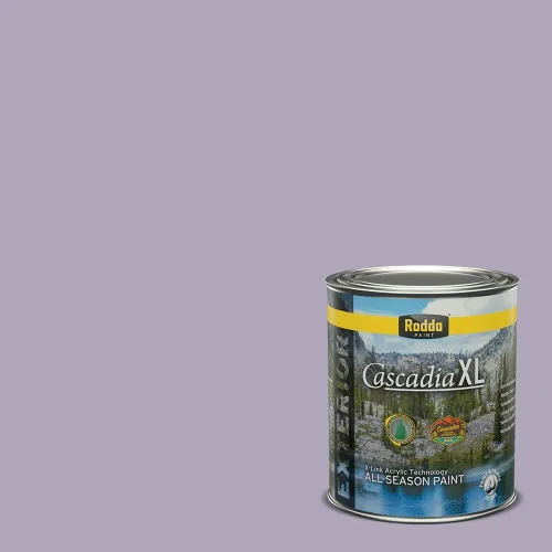 Miniatura 142 de Rodda Paint CASCADIA XL Pintura e imprimación de satén exterior en uno, cuarto de galón, bikini lavanda