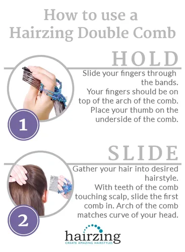 Miniatura 3 de HairZing - Abrazador para cabello fino, fino, corto y liso, estilos fáciles y cómodos, añade volumen sin presión, doble peine con elástico