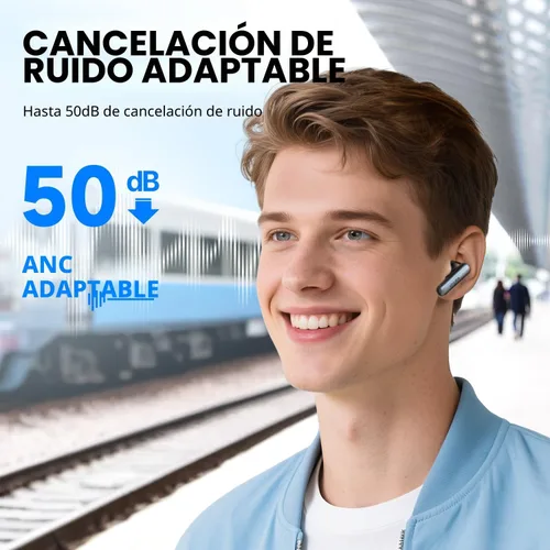 Miniatura 2 de EarFun Air Pro 4i Auriculares inalámbricos con cancelación de ruido, sonido de alta resolución con LDAC, 6 micrófonos AI ENC Clear Call, 40 horas