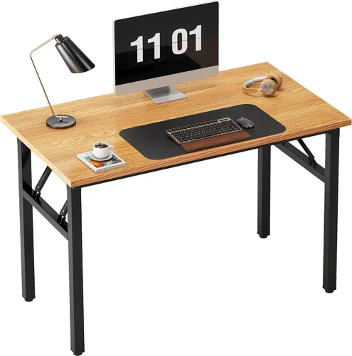 Need AC5 Series - Escritorio plegable para computadora (39.4/47/55/63) pulgadas Teca y negro