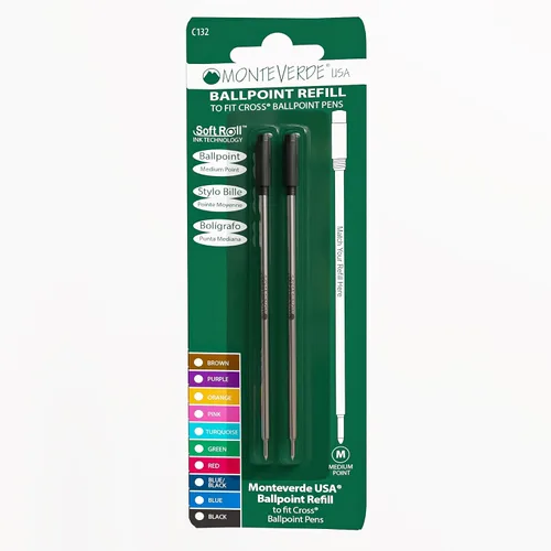 Miniatura 18 de Monteverde Recambios de bolígrafo suave USA para adaptarse a bolígrafos cruzados, punta media, tinta morada, paquete de 2 – Rendimiento de escritura