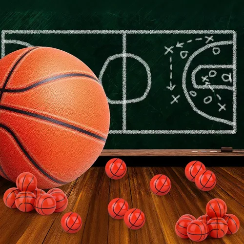 Miniatura 8 de 24 piezas de pelotas de básquetbol rebotadoras para niños, pelotas de goma de 32 mm de rebote deportivo a granel para recuerdos de fiesta, rellenos