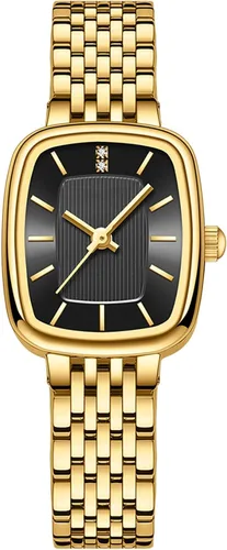 Miniatura 10 de BESTKANG Reloj rectangular de moda casual para mujer, reloj de pulsera de cuarzo con pulsera de acero inoxidable, resistente al agua.