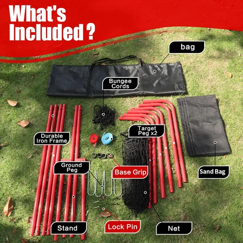 Miniatura 5 de Red de rebote para voleibol de 7x4 pies, red de rebote ajustable de 5 ángulos para practicar zambullidas, posicionamiento, clavado