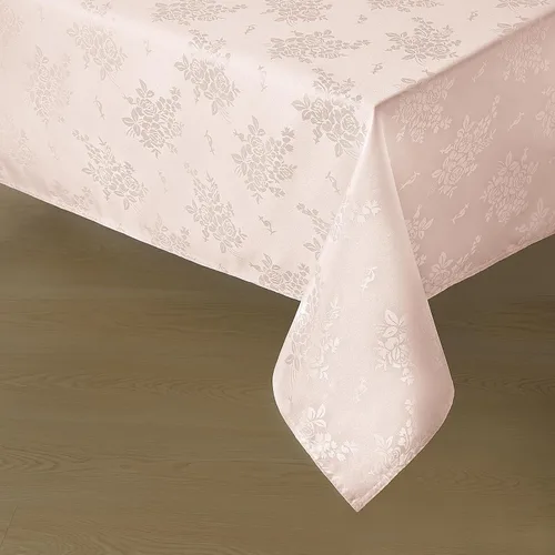 Miniatura 10 de Romanstile Mantel rectangular de jacquard, resistente al agua, elegante, con patrón floral de rosa damasco, mantel decorativo de poliéster lavable