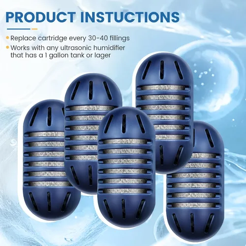 Miniatura 8 de isinlive Cartucho de desmineralización para humidificadores ultrasónicos HoMedics: Paquete de 12 cartuchos de desmineralización de reemplazo