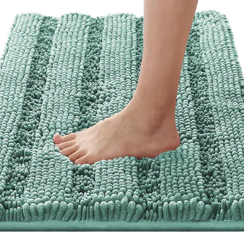 Miniatura 112 de H.VERSAILTEX - Alfombras de baño, juego de 2 piezas, alfombra de contorno para baño, juego de alfombras para inodoro, alfombra antideslizante