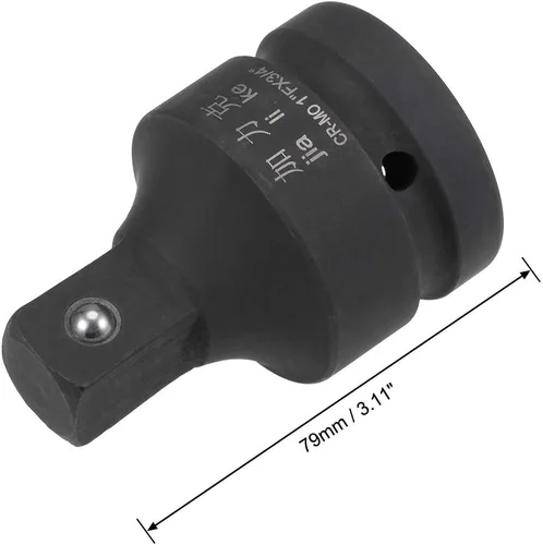 Miniatura 2 de uxcell Reductor de enchufe de impacto de 1 pulgada (hembra) x 3/4 pulgadas (macho) para uso con destornilladores de impacto de aire, barras