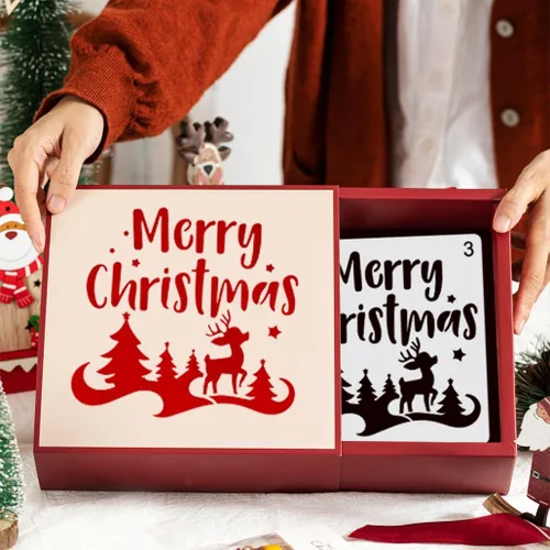 Miniatura 2 de Plantillas navideñas para pintar madera, 16 unidades, 6 pulgadas, reutilizables, grandes, plantillas de Navidad para adornos, manualidades, 16