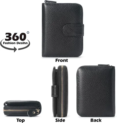 Miniatura 6 de ERDOGLY Estuche organizador de tarjetas de crédito RFID, Negro -, Minimalista